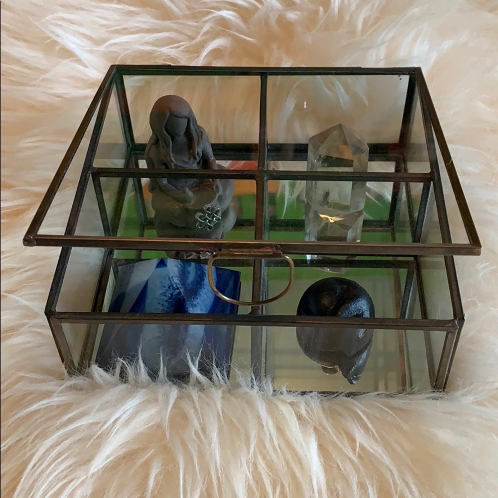 Glass mirrored display box NIB